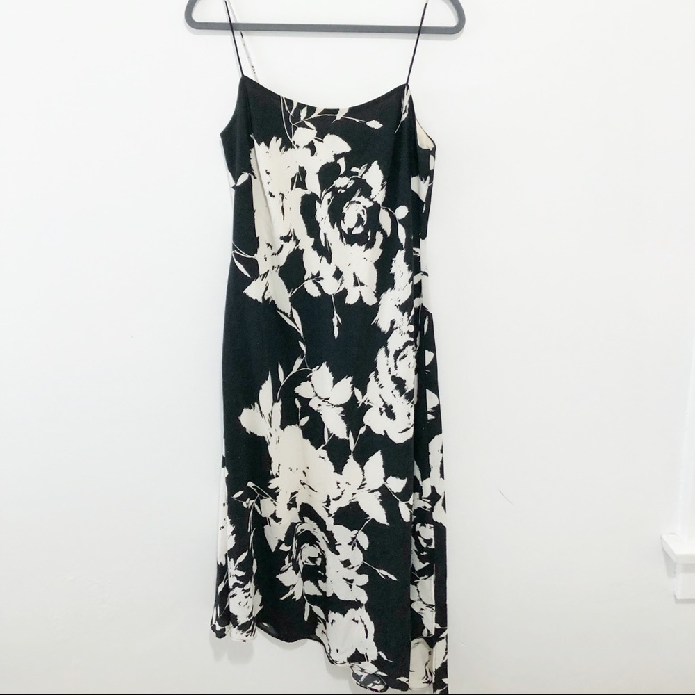 Lauren by Ralph Lauren Black and White Floral Dress